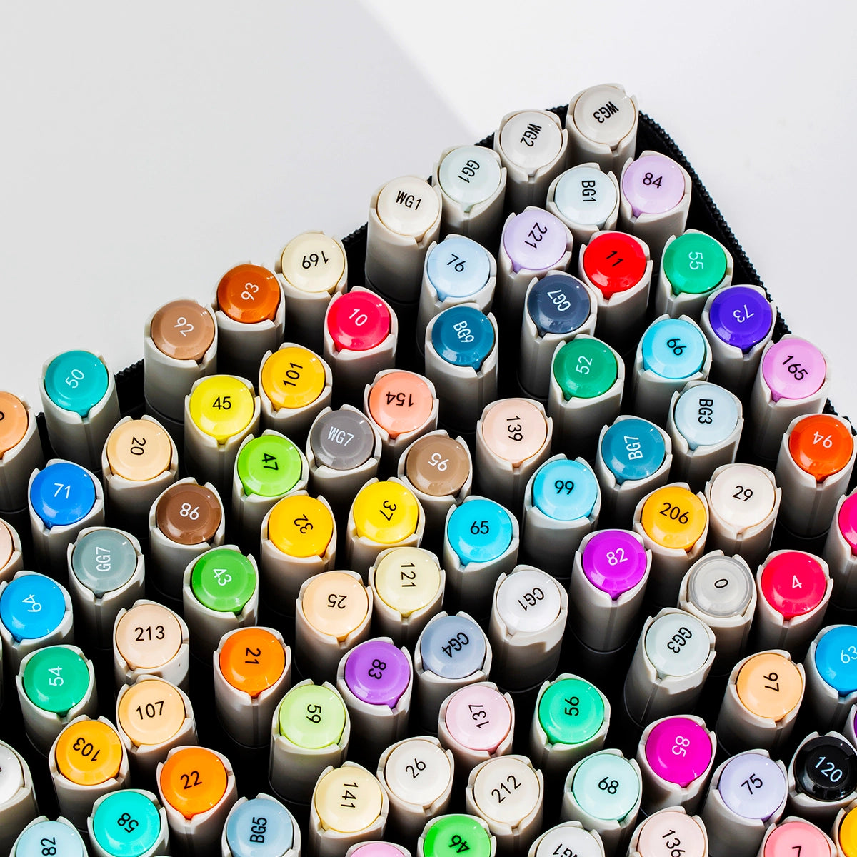 Premium markery artystyczne z tuszem alkoholowym – 128 kolorów