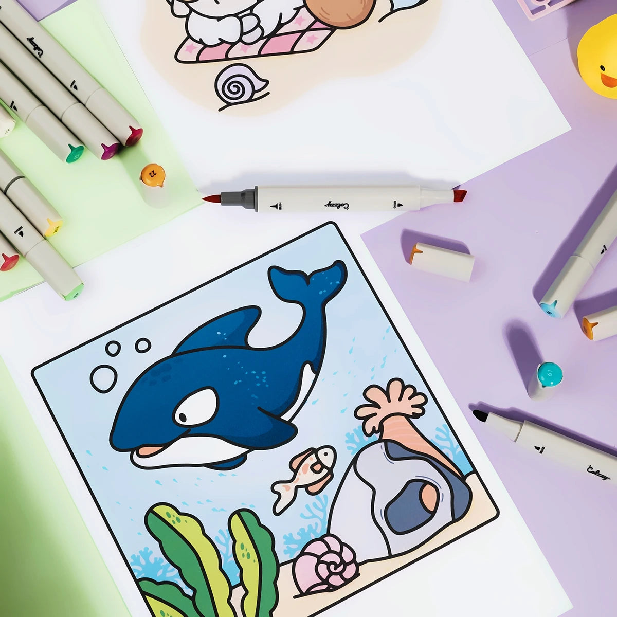 Premium markery artystyczne z tuszem alkoholowym – 128 kolorów