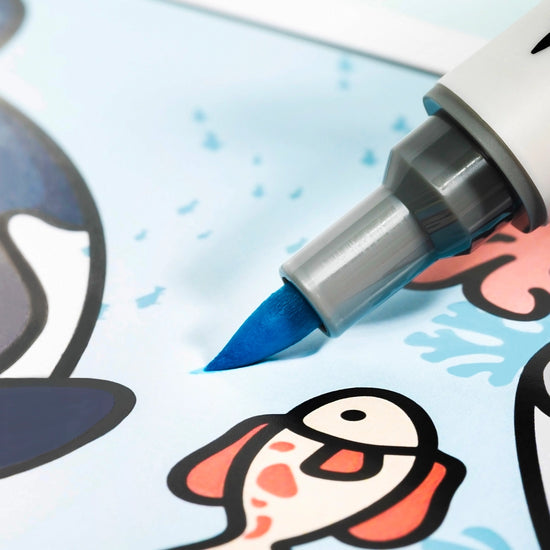 Premium markery artystyczne z tuszem alkoholowym – 128 kolorów