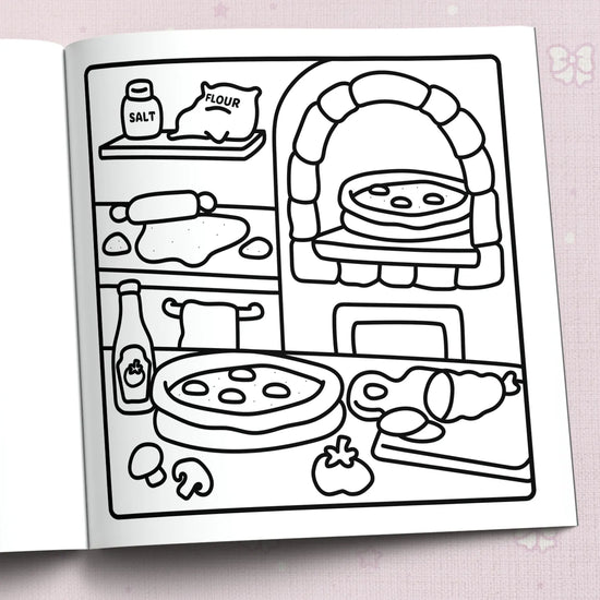 Kolorowanka „Jedzenie, napoje i słodkości”