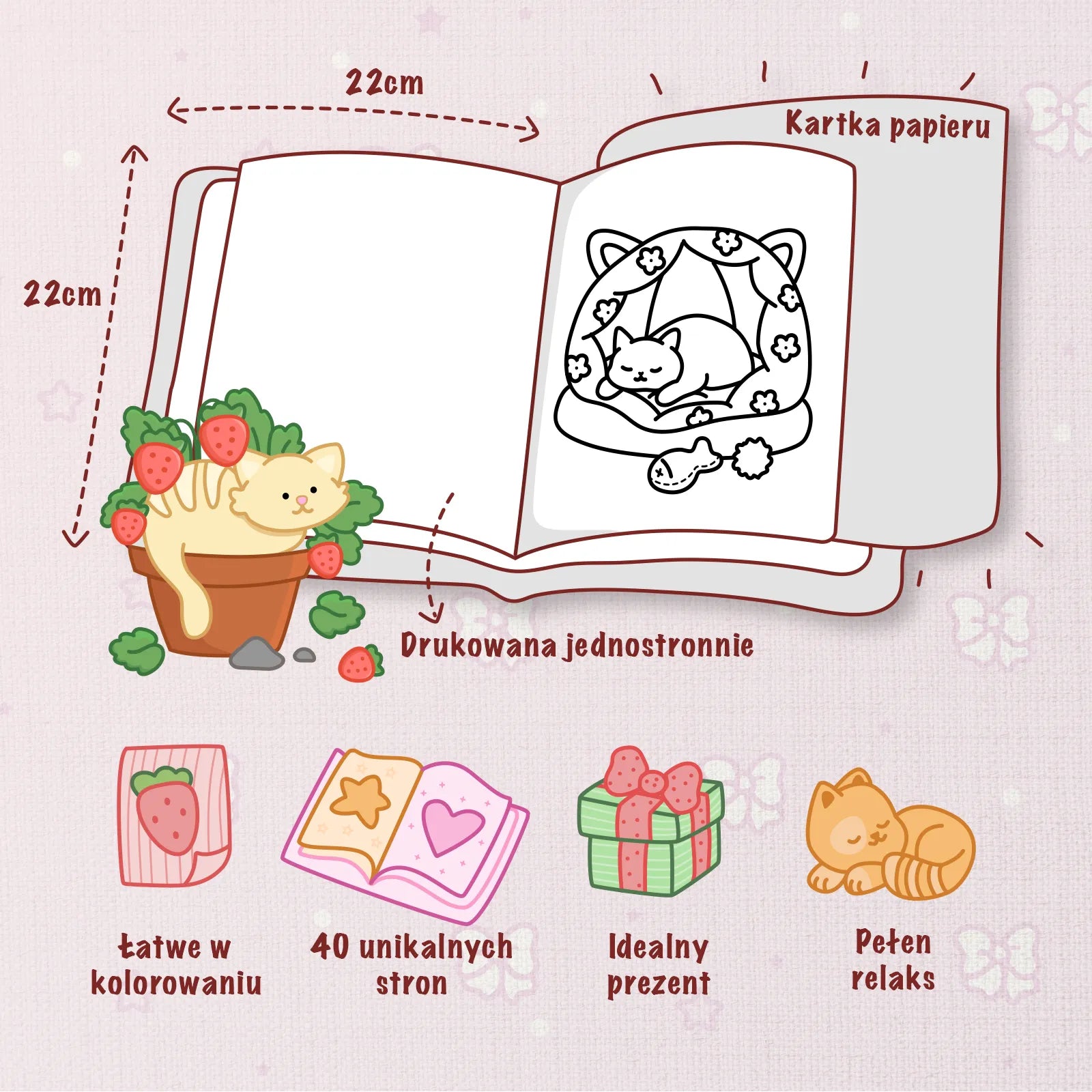 Kolorowanka „Jedzenie, napoje i słodkości”